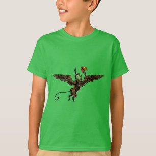 ヴィンテージ魔法使いオズ飛んでいる悪魔 Tシャツ