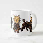 ヴィンテージ魔法使いオズ、かわいい子犬トト ジャンボコーヒーマグカップ (正面右)