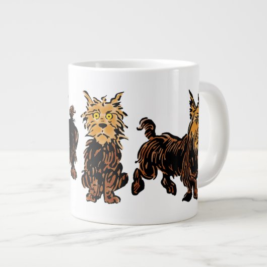 ヴィンテージ魔法使いオズ、かわいい子犬トト ジャンボコーヒーマグカップ (正面右)