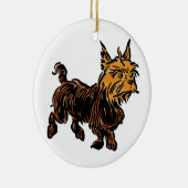 ヴィンテージ魔法使いオズ、かわいい子犬トト セラミックオーナメント (右)