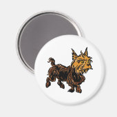 ヴィンテージ魔法使いオズ、かわいい子犬トト マグネット (正面/裏面)