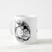 ヴィンテージ魔法使いオズ、ウーマンチキンポートレート コーヒーマグカップ (正面左)