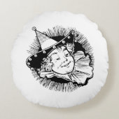 ヴィンテージ魔法使いオズ、ウーマンチキンポートレート ラウンドクッション (正面)
