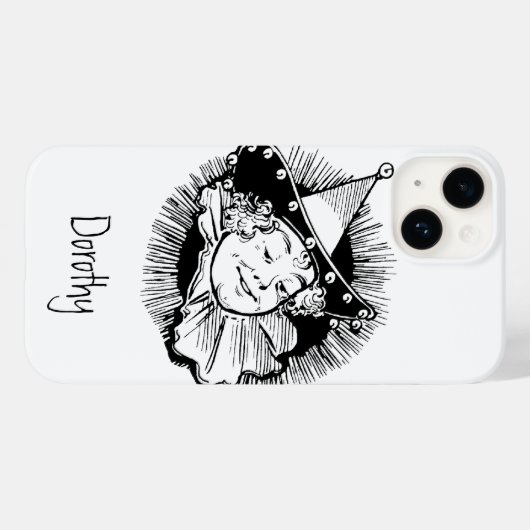 ヴィンテージ魔法使いオズ、ウーマンチキンポートレート Case-Mate iPhoneケース (裏面 (横))