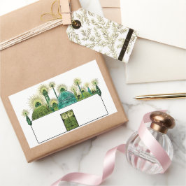 ヴィンテージ魔法使いオズ、エメラルドの都 長方形シール