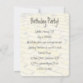 ヴィンテージ魔法使いオズ。サル飛んでいる誕生日パーティー 招待状 (裏面)