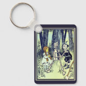 ヴィンテージ魔法使いオズ、ドロシーとティンマンが出会う キーホルダー (正面)