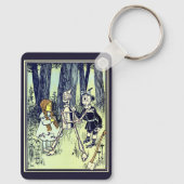 ヴィンテージ魔法使いオズ、ドロシーとティンマンが出会う キーホルダー (裏面)