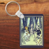 ヴィンテージ魔法使いオズ、ドロシーとティンマンが出会う キーホルダー (正面)