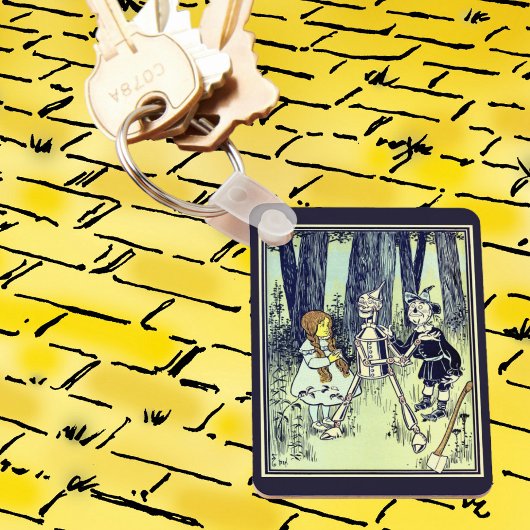 ヴィンテージ魔法使いオズ、ドロシーとティンマンが出会う キーホルダー