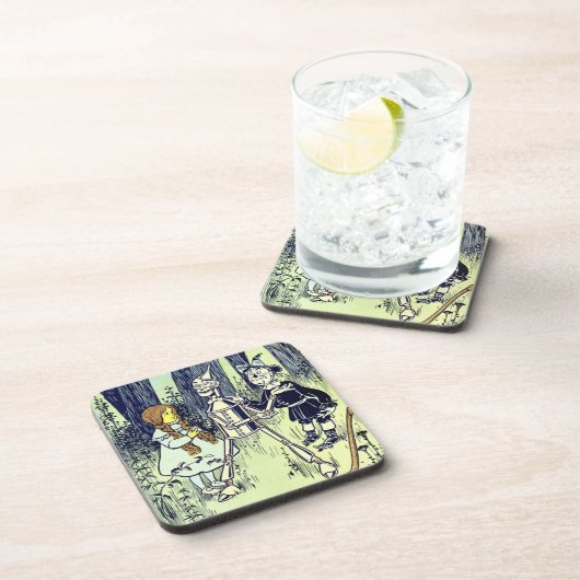 ヴィンテージ魔法使いオズ、ドロシーとティンマンが出会う コースター (右側)