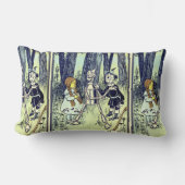 ヴィンテージ魔法使いオズ、ドロシーとティンマンが出会う ランバークッション (正面)
