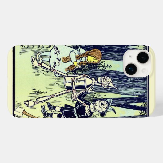 ヴィンテージ魔法使いオズ、ドロシーとティンマンが出会う Case-Mate iPhoneケース (裏面 (横))