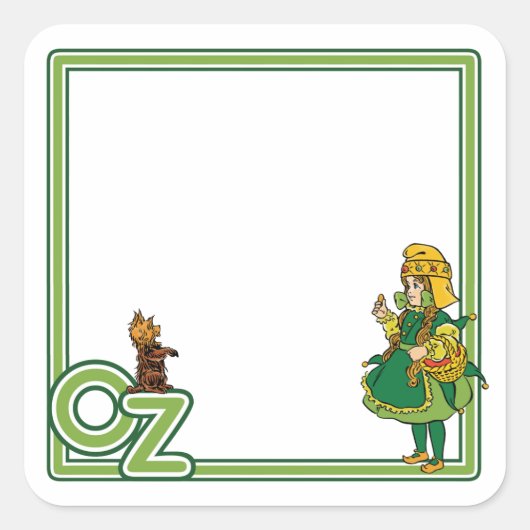 ヴィンテージ魔法使いオズ;ドロシーとトト スクエアシール (正面)