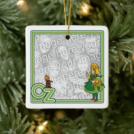 ヴィンテージ魔法使いオズ;ドロシーとトト セラミックオーナメント (ツリー)