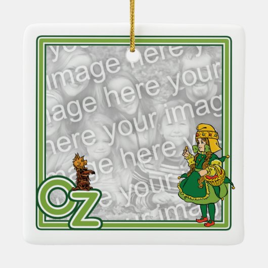 ヴィンテージ魔法使いオズ;ドロシーとトト セラミックオーナメント (裏面)