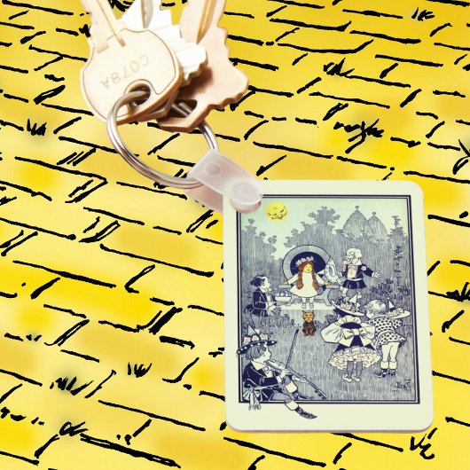 ヴィンテージ魔法使いオズ、ドロシーとマンチキンたち キーホルダー