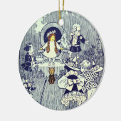 ヴィンテージ魔法使いオズ、ドロシーとマンチキンたち セラミックオーナメント (左)