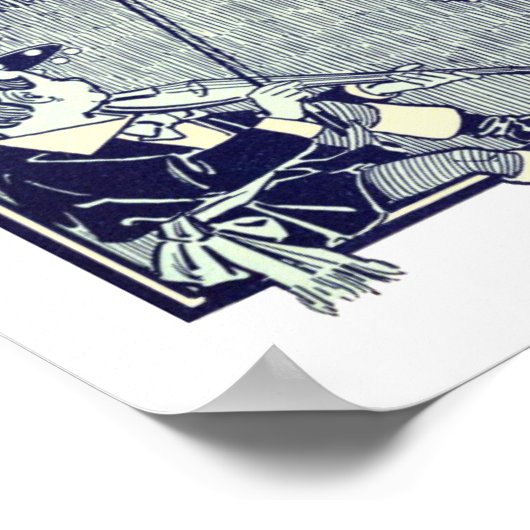 ヴィンテージ魔法使いオズ、ドロシーとマンチキンたち ポスター (角)