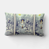 ヴィンテージ魔法使いオズ、ドロシーとマンチキンたち ランバークッション (裏面)