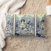 ヴィンテージ魔法使いオズ、ドロシーとマンチキンたち ランバークッション (ブランケット)