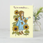 ヴィンテージ魔法使いオズ・ドロシー女の子の誕生日パーティー 招待状 (スタンド正面)