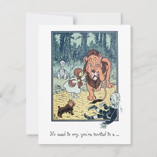 ヴィンテージ魔法使いオズ。ドロシー・ガール・バースデーパーティー 招待状 (正面)