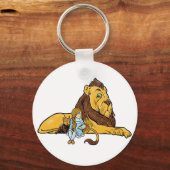 ヴィンテージ魔法使いオズ、ドロシー、トトとライオン キーホルダー (正面)