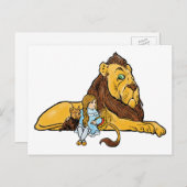 ヴィンテージ魔法使いオズ、ドロシー、トトとライオン ポストカード (正面/裏面)