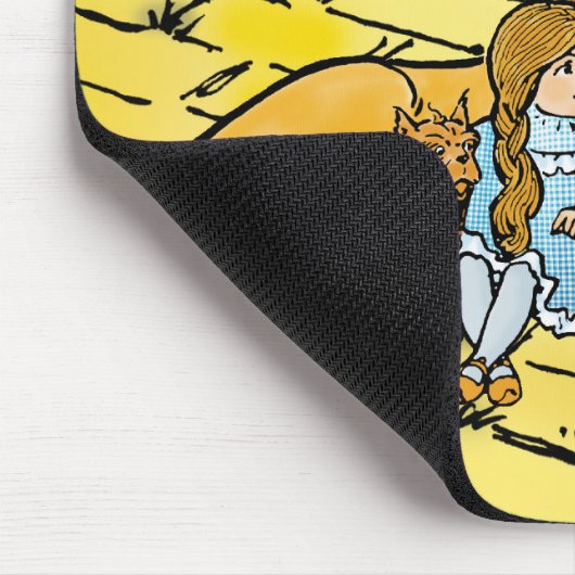 ヴィンテージ魔法使いオズ、ドロシー、トトとライオン マウスパッド (コーナー)