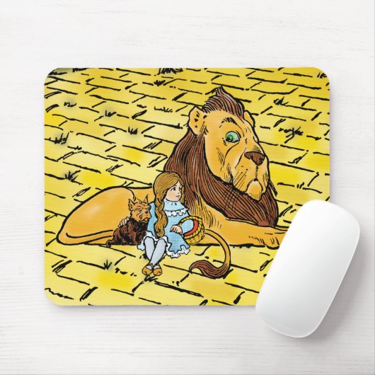ヴィンテージ魔法使いオズ、ドロシー、トトとライオン マウスパッド (マウス)