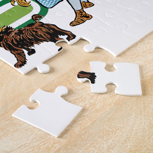 ヴィンテージ魔法使いオズ・ドロシー・トトと大きな手紙 ジグソーパズル (側面)