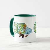 ヴィンテージ魔法使いオズ・ドロシー・トトと大きな手紙 マグカップ (正面左)