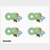 ヴィンテージ魔法使いオズ・ドロシー・トトと大きな手紙 長方形シール (シート)