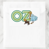ヴィンテージ魔法使いオズ・ドロシー・トトと大きな手紙 長方形シール (バッグ)