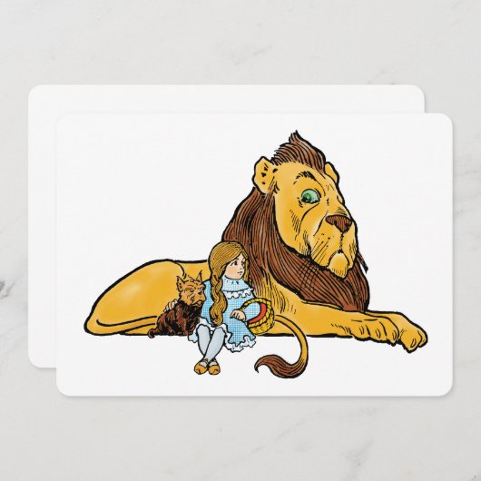 ヴィンテージ魔法使いオズ、ドロシー、トト招待状 招待状 (正面/裏面)