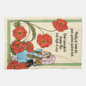 ヴィンテージ魔法使いオズ、ドロシー、トト キッチンタオル (横)