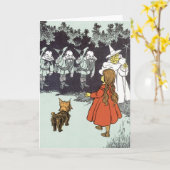 ヴィンテージ魔法使いオズ・ドロシー・トト・グリンダ・マンチキンズ カード (黄色い花)