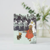 ヴィンテージ魔法使いオズ・ドロシー・トト・グリンダ・マンチキンズ ポストカード (スタンド正面)