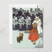 ヴィンテージ魔法使いオズ・ドロシー・トト・グリンダ・マンチキンズ ポストカード (正面/裏面)