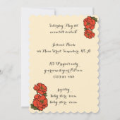 ヴィンテージ魔法使いオズ、ドロシー・トト、ベビーシャワー 招待状 (裏面)