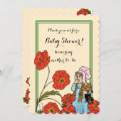 ヴィンテージ魔法使いオズ、ドロシー・トト、ベビーシャワー 招待状 (正面/裏面)