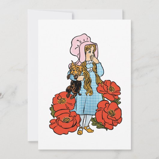 ヴィンテージ魔法使いオズ、ドロシー・ポピー招待状 招待状 (正面)