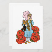 ヴィンテージ魔法使いオズ、ドロシー・ポピー招待状 招待状 (正面/裏面)