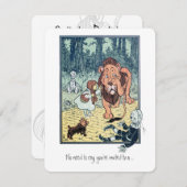 ヴィンテージ魔法使いオズ、ドロシー、男の子の誕生日パーティー 招待状 (正面/裏面)