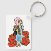 ヴィンテージ魔法使いオズ、ドロシー、赤いポピーの花 キーホルダー (裏面)