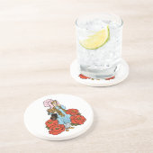 ヴィンテージ魔法使いオズ、ドロシー、赤いポピーの花 コースター (側面)