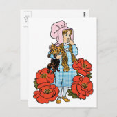 ヴィンテージ魔法使いオズ、ドロシー、赤いポピーの花 ポストカード (正面/裏面)