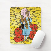 ヴィンテージ魔法使いオズ、ドロシー、赤いポピーの花 マウスパッド (マウス)