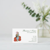 ヴィンテージ魔法使いオズ、ドロシー、赤いポピーの花 名刺 (スタンド正面)